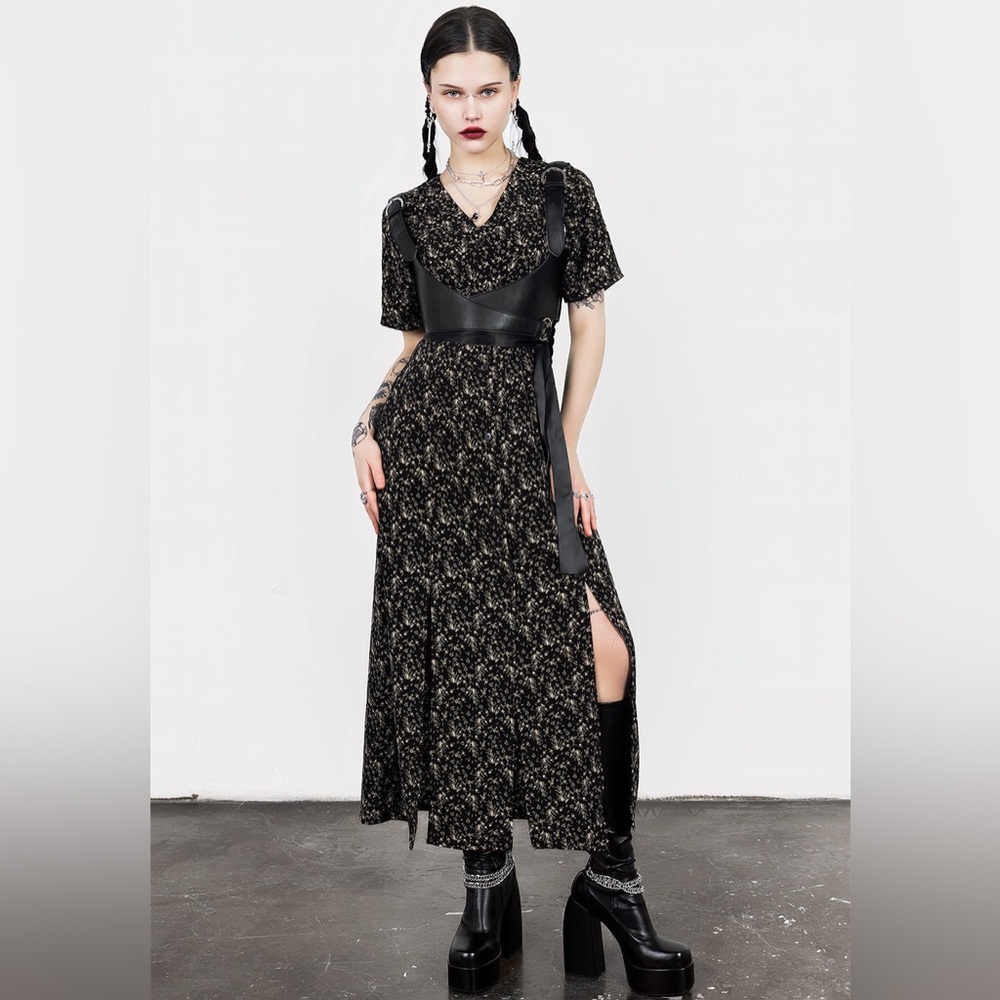 Disturbia Gardenia Print Button Down Midaxi Dress US 6 / UK 10 - Picture 6 of 10